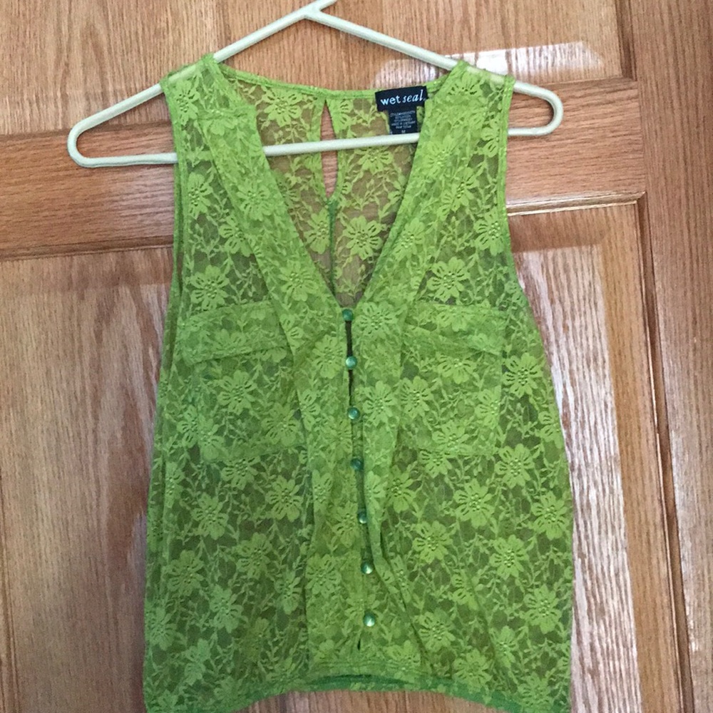 Green Lace Tank